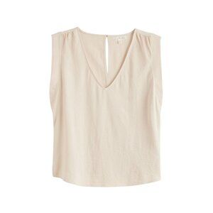 Nine Britton Avery Beige V-Neck Blouse